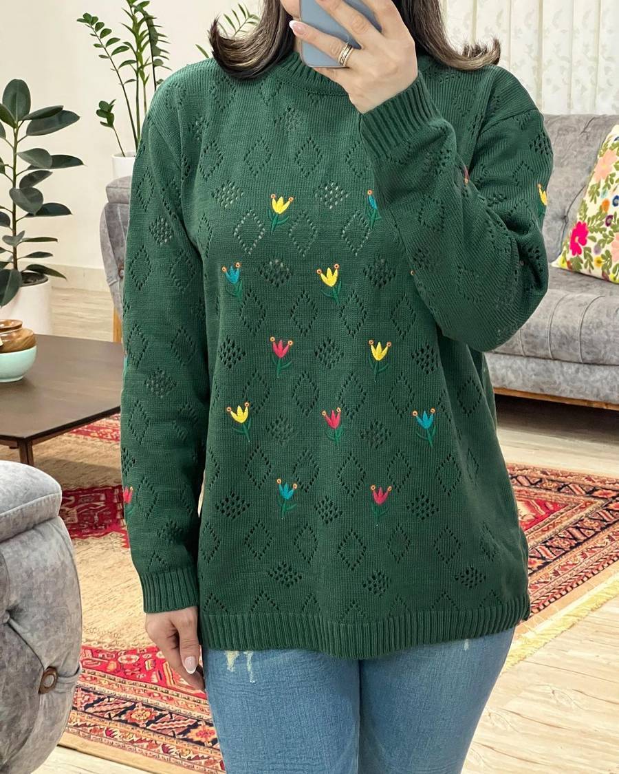 مدل ژاکت بافتنی زنانه جلو باز 