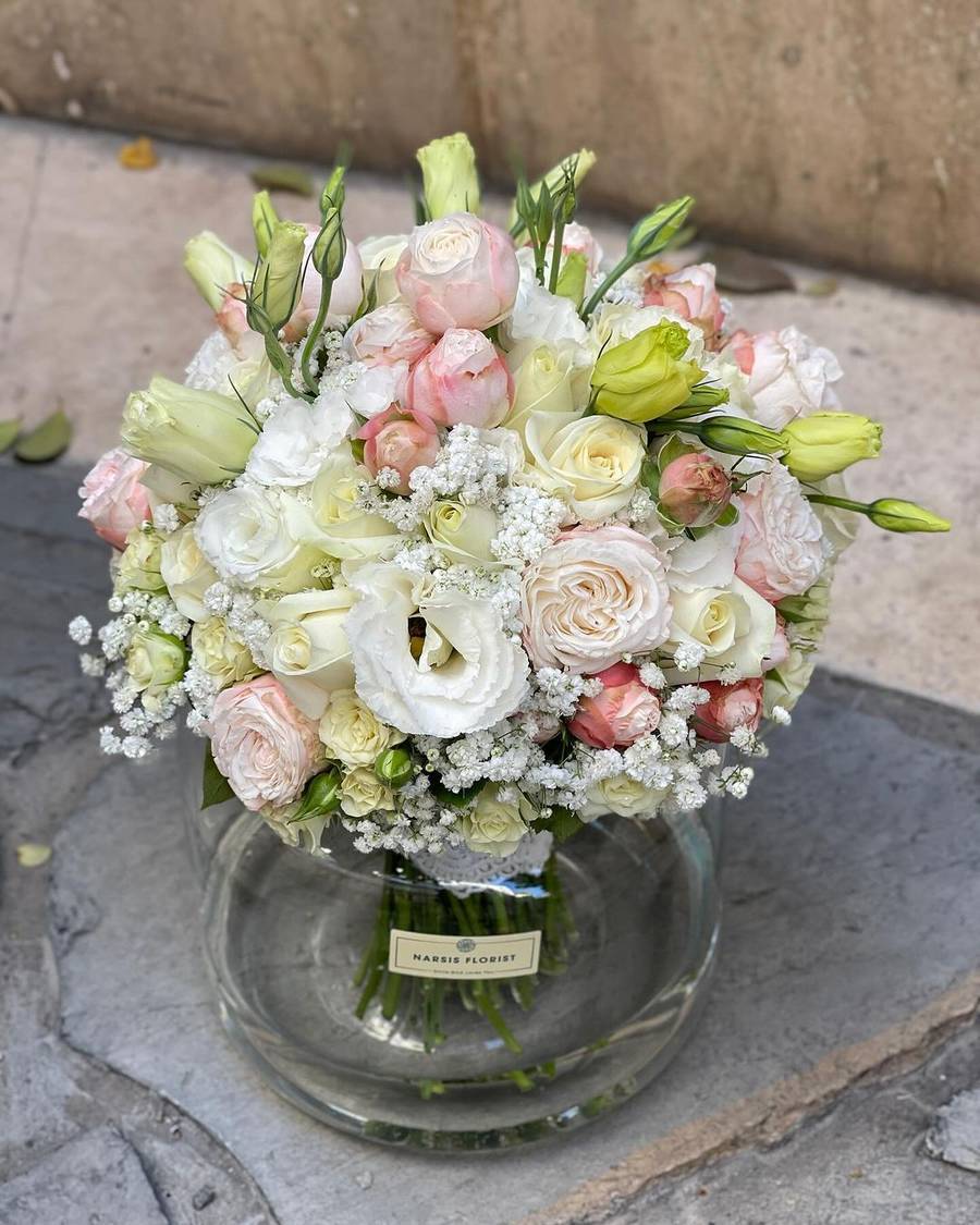 دسته گل عروس اروپایی 