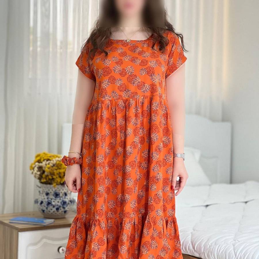 مدل پیراهن نخی برای منزل
