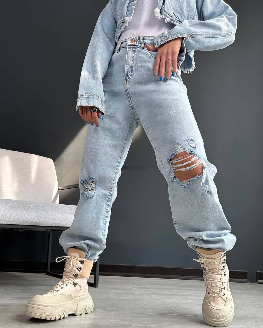 شلوار جین راسته زنانه 