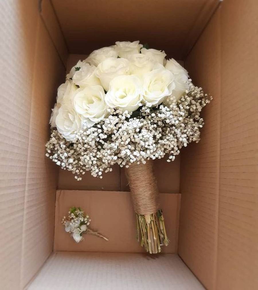 دسته گل عقد محضری مصنوعی 