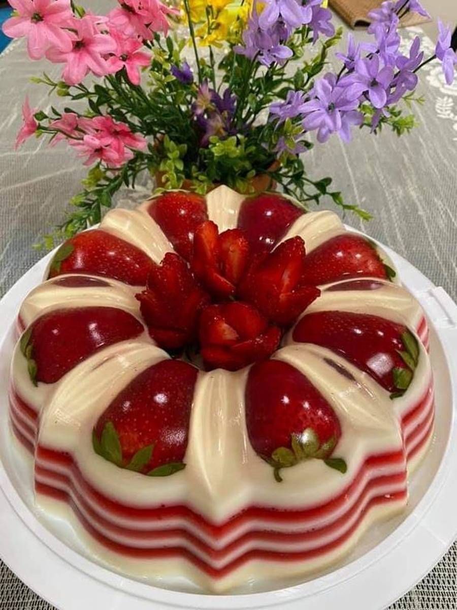 تزیین ژله با میوه پرتقال