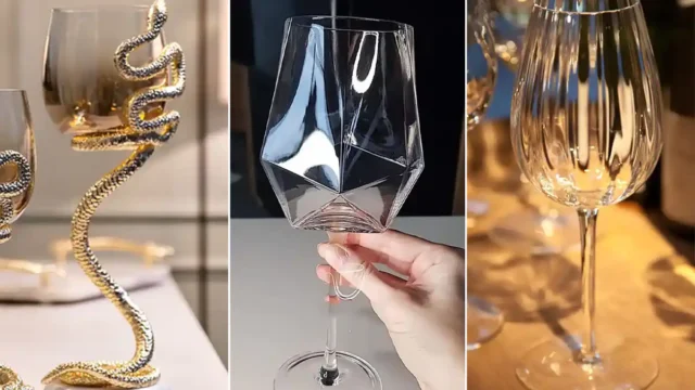 لیوان شیشه ای پایه دار بلند برای مهمانی‌های خاص + تصاویر