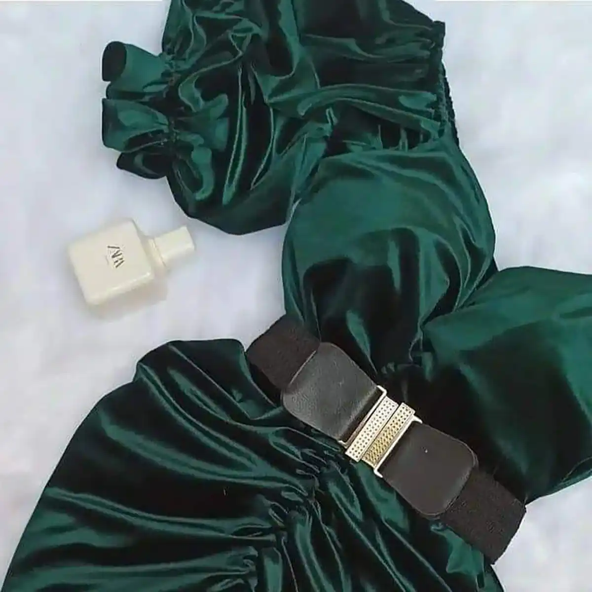 لباس مجلسی سبز یشمی بلند 