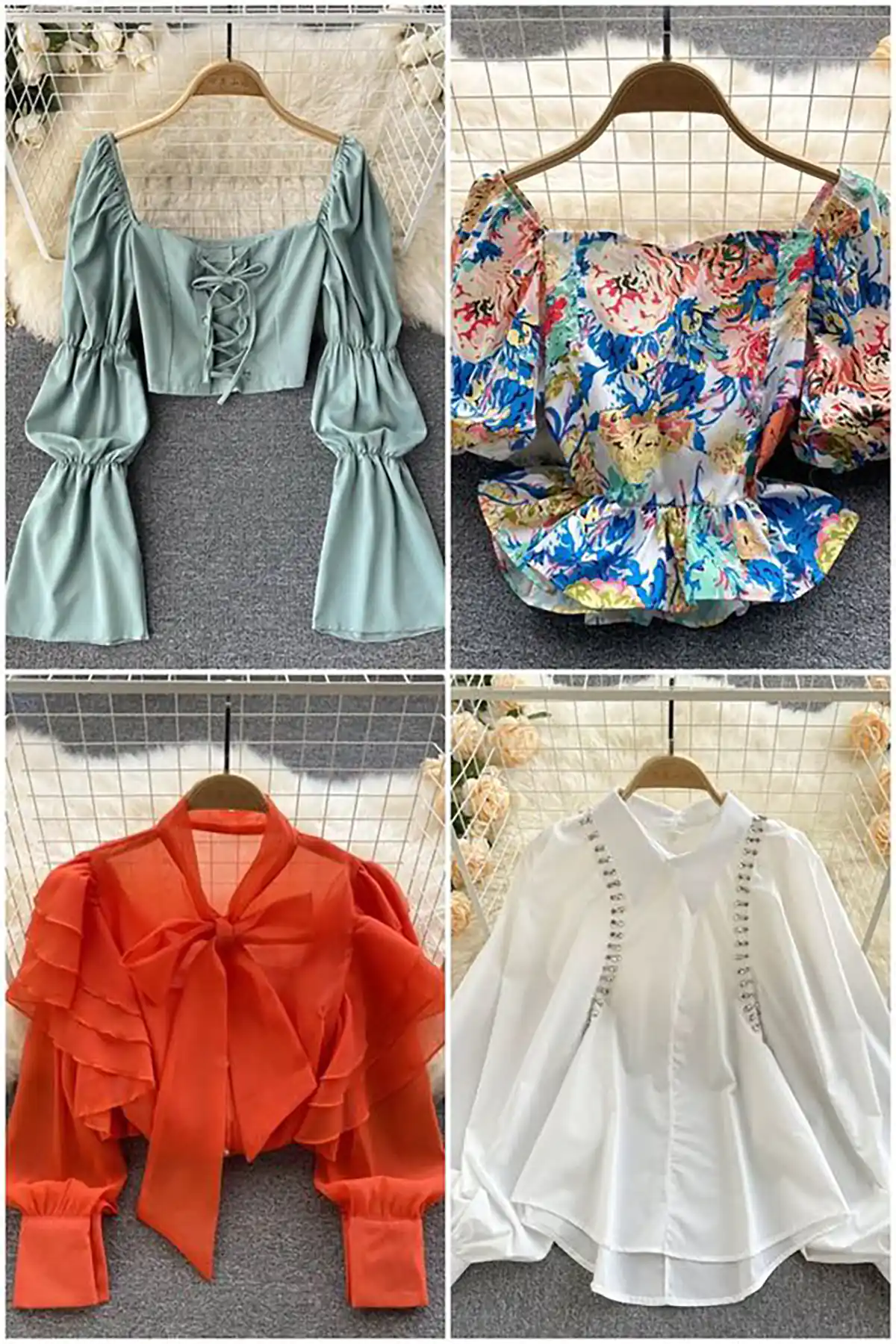 شومیز ساتن ترک 