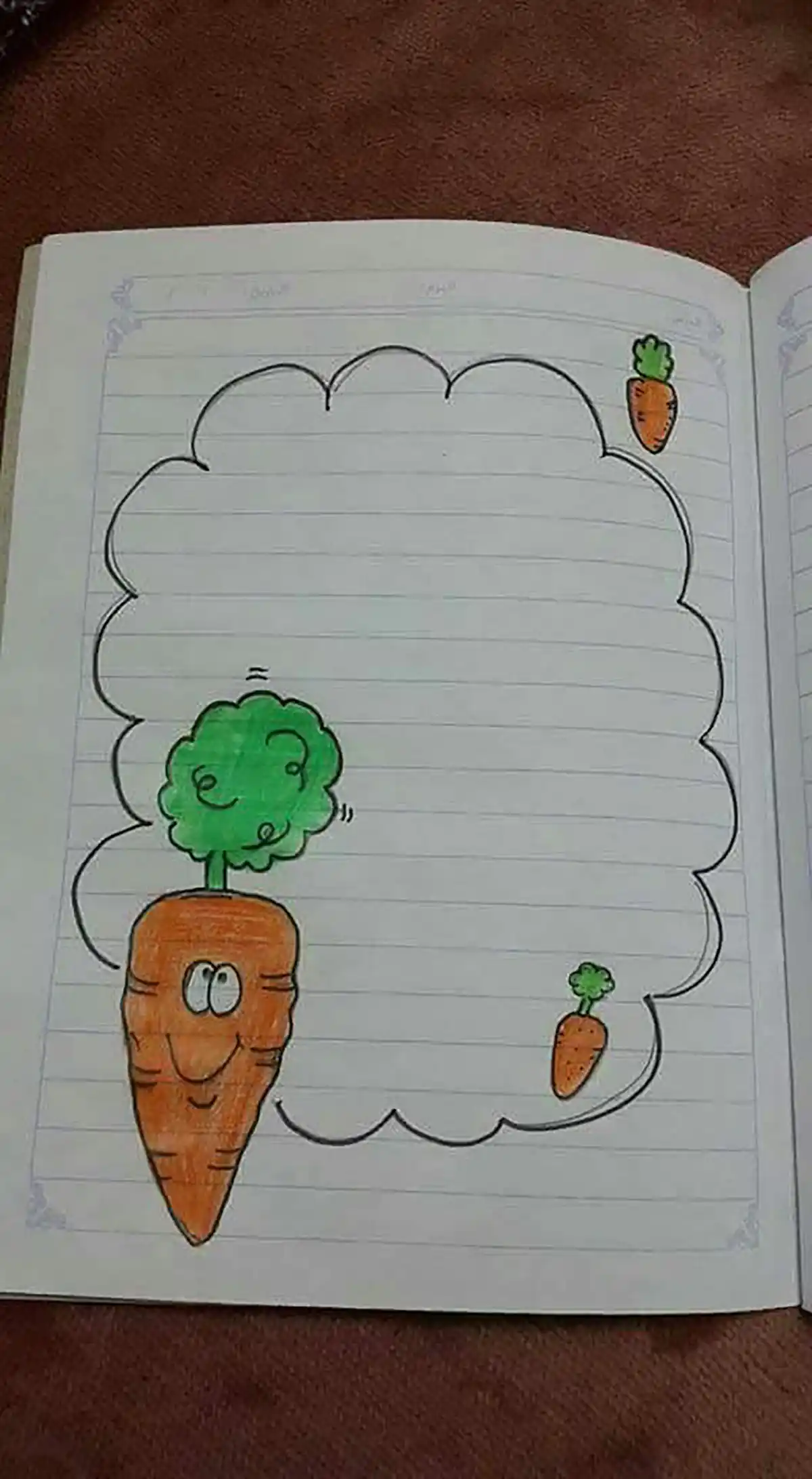 تزیین دفتر مشق دخترانه ساده 