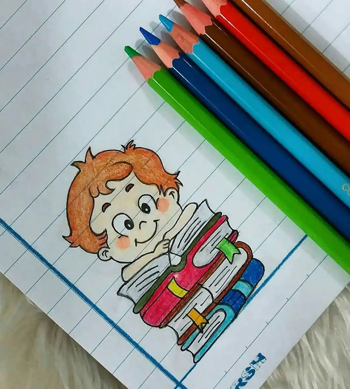 تزیین دفتر مشق پاییزی 
