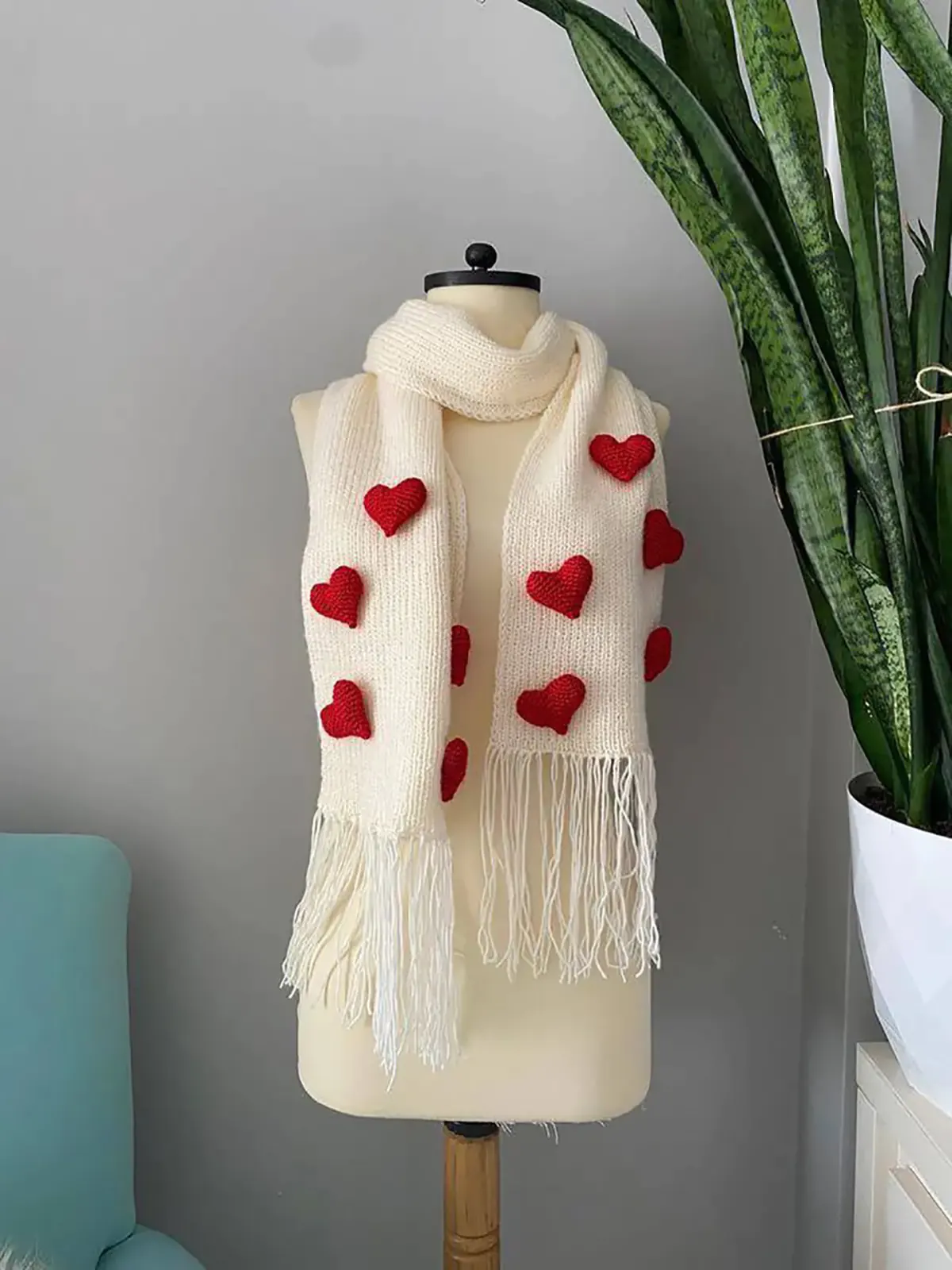 شال گردن دخترانه بافتنی