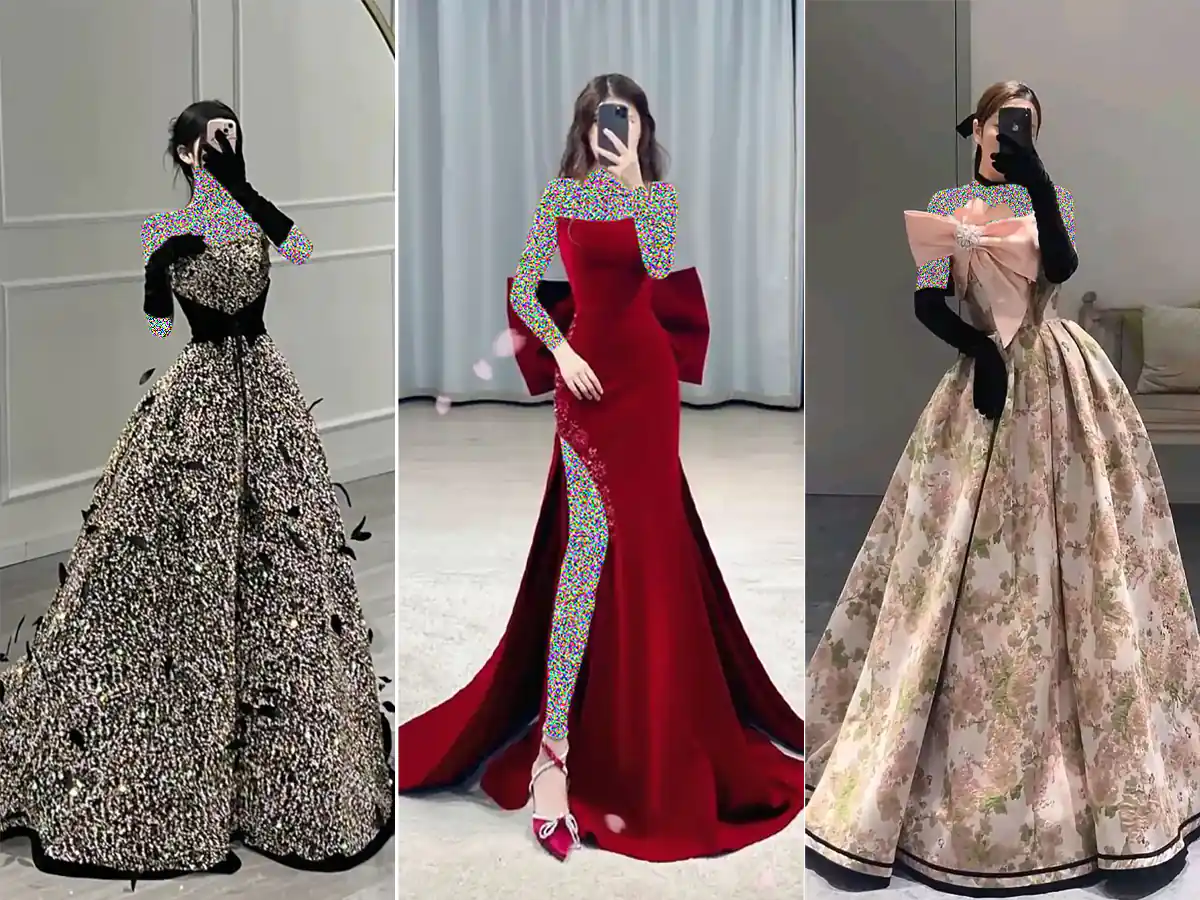 لباس مجلسی زنانه برای عروسی پوشیده 