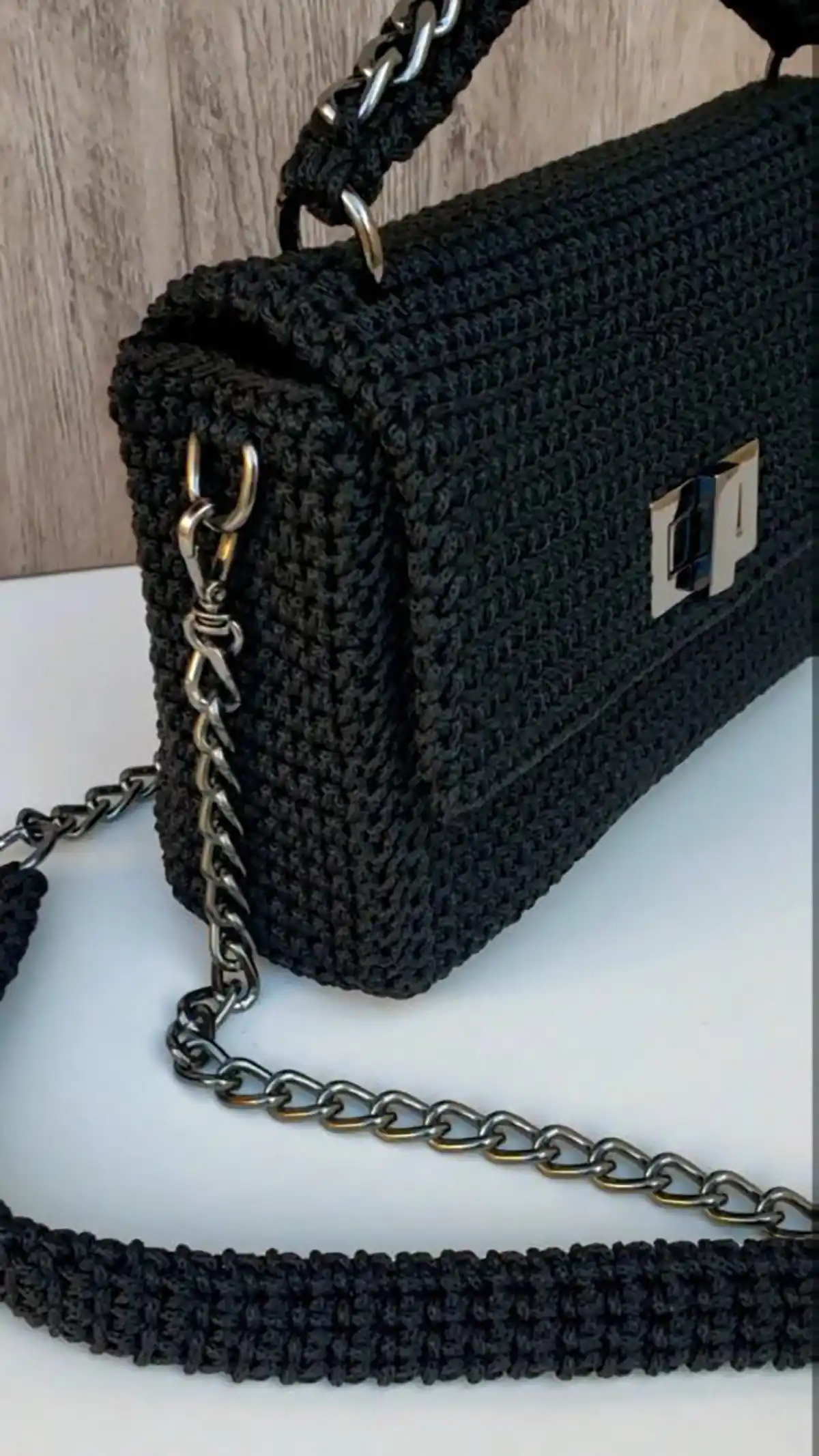 کیف مکرومه دستباف ساده
