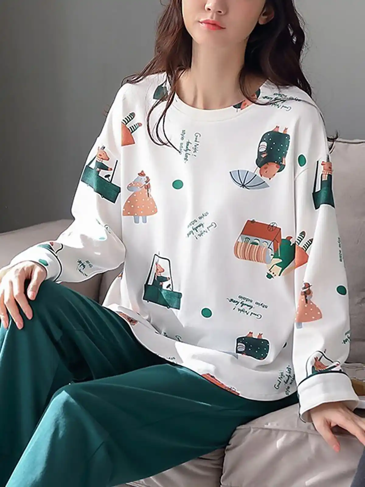 لباس راحتی زنانه نخی
