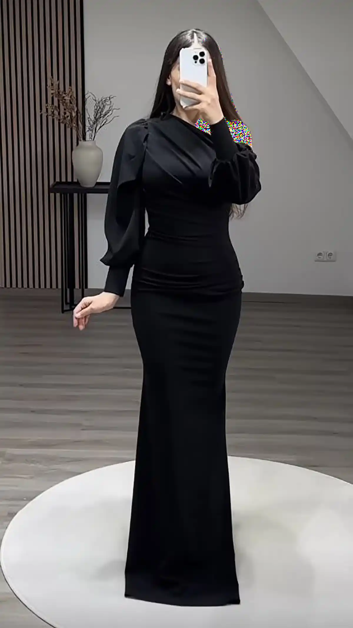 لباس مجلسی مشکی بلند
