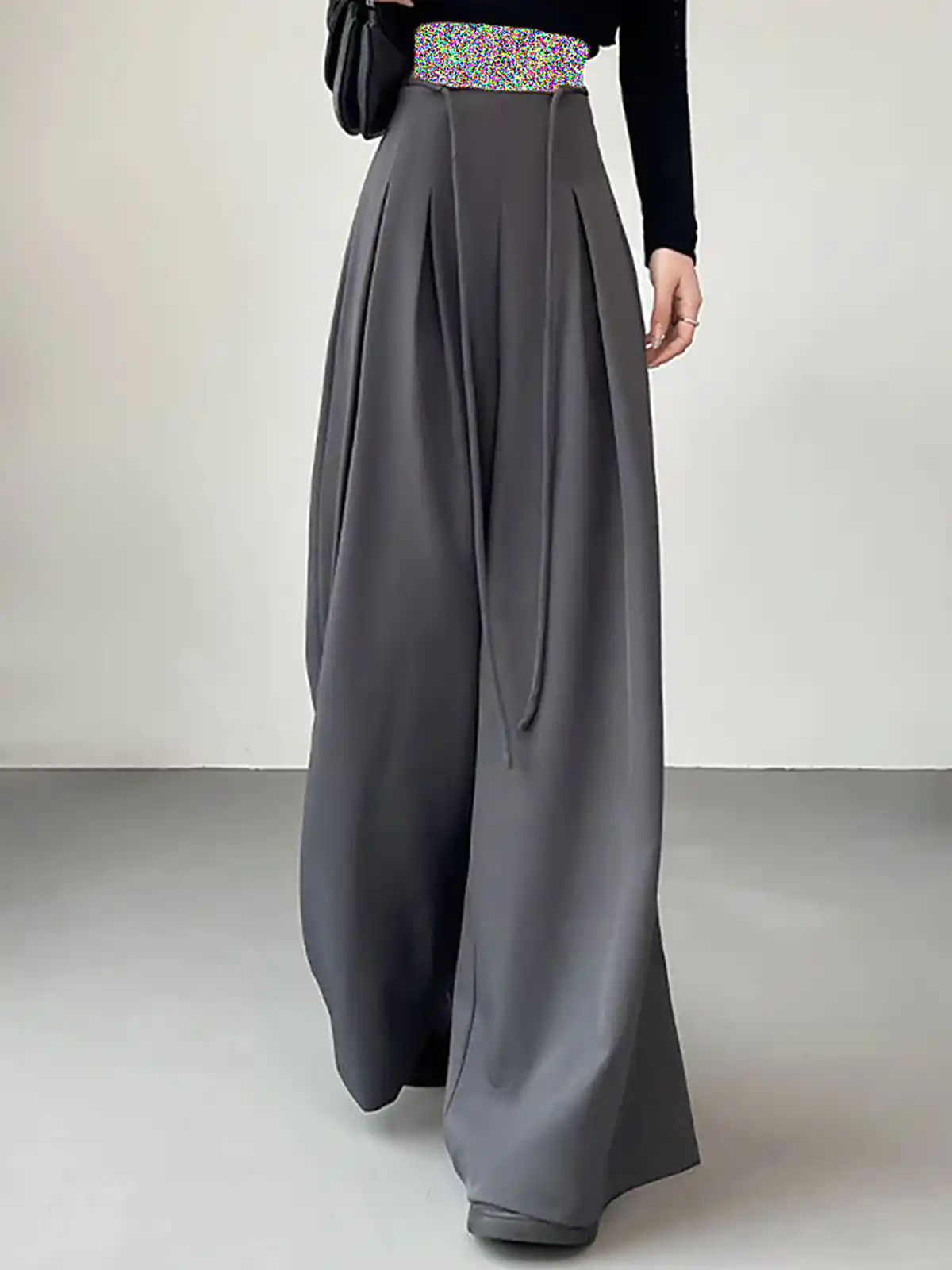 شلوار نیم بگ پارچه ای 
