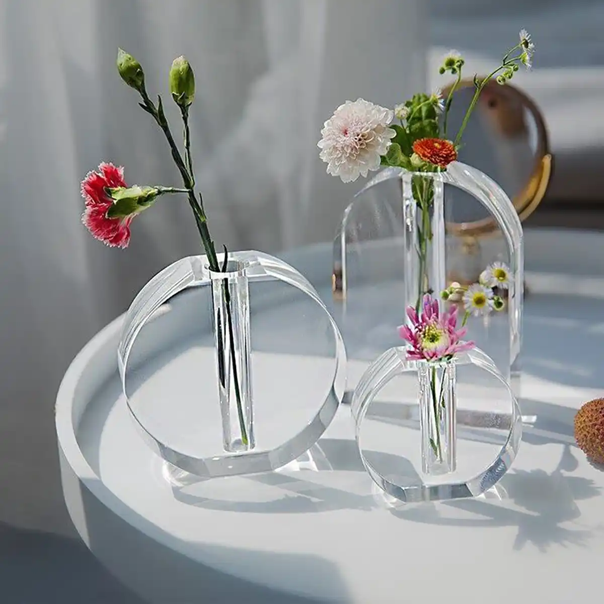 گلدان شیشه ای رومیزی