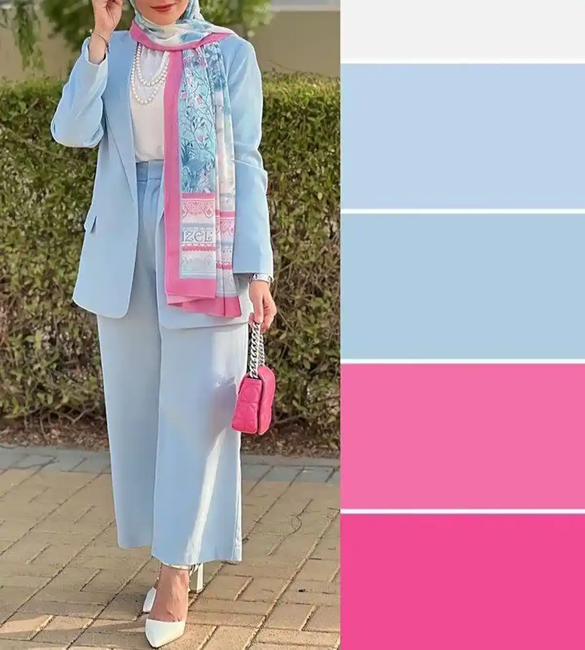رنگ آبی آسمانی با چه رنگی ست میشه ست مانتو آبی نفتی با روسری ست مانتو آبی کاربنی با کیف و کفش مدل مانتو آبی آسمانی جدید ست مانتو آبی کاربنی با شلوار 