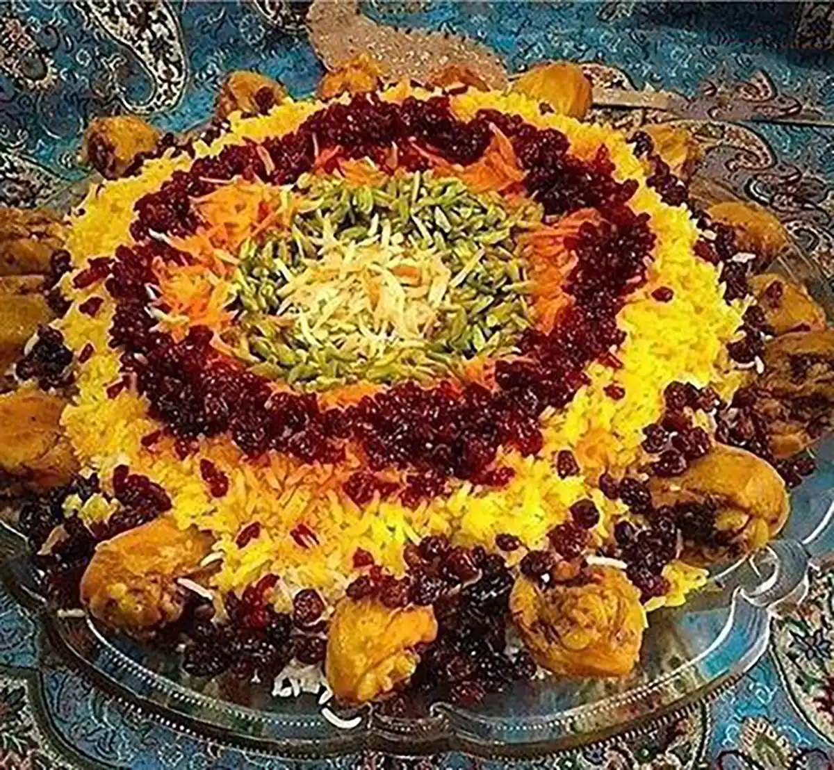 تزیین برنج مجلسی