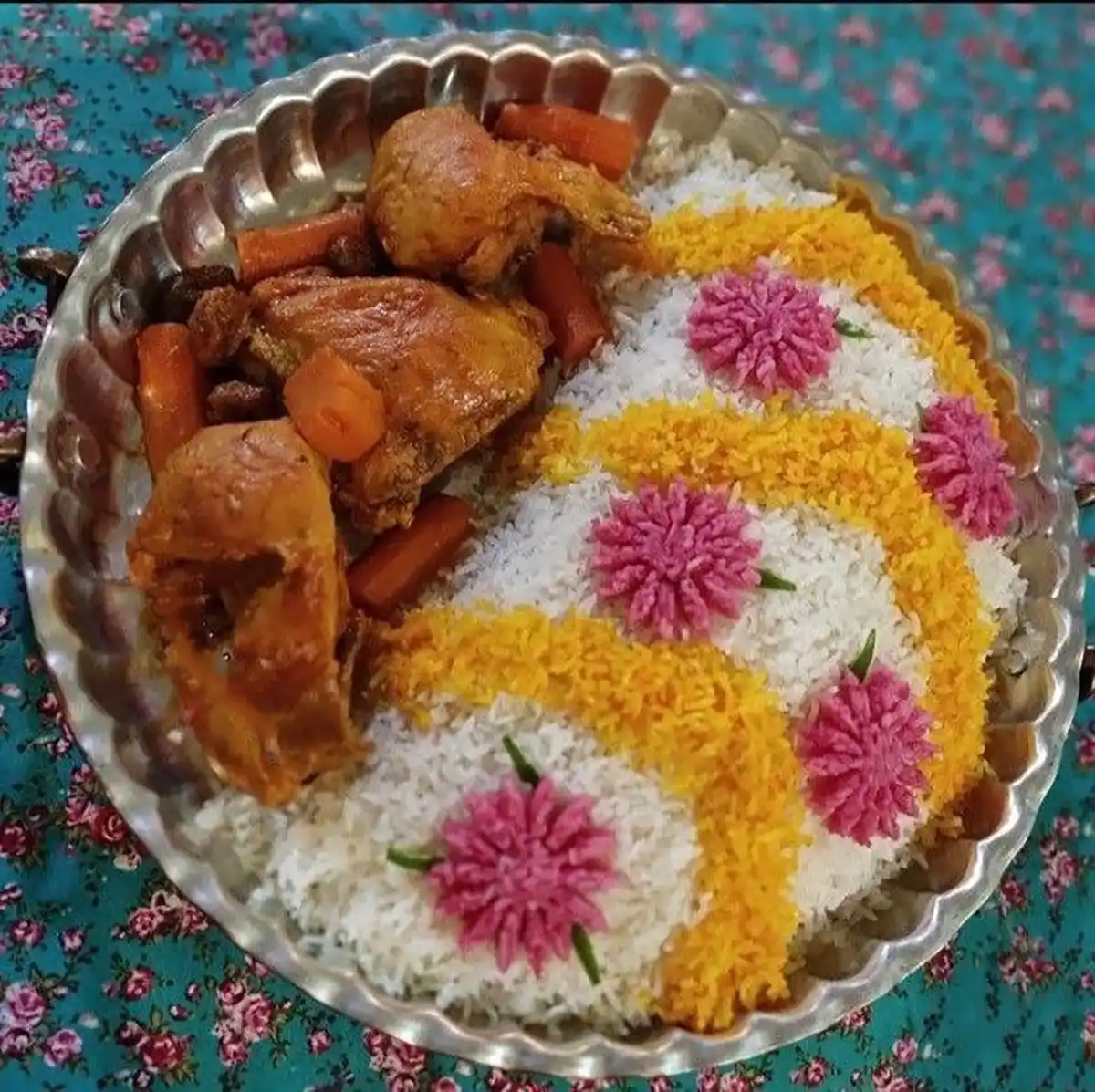 تزیین برنج مجلسی