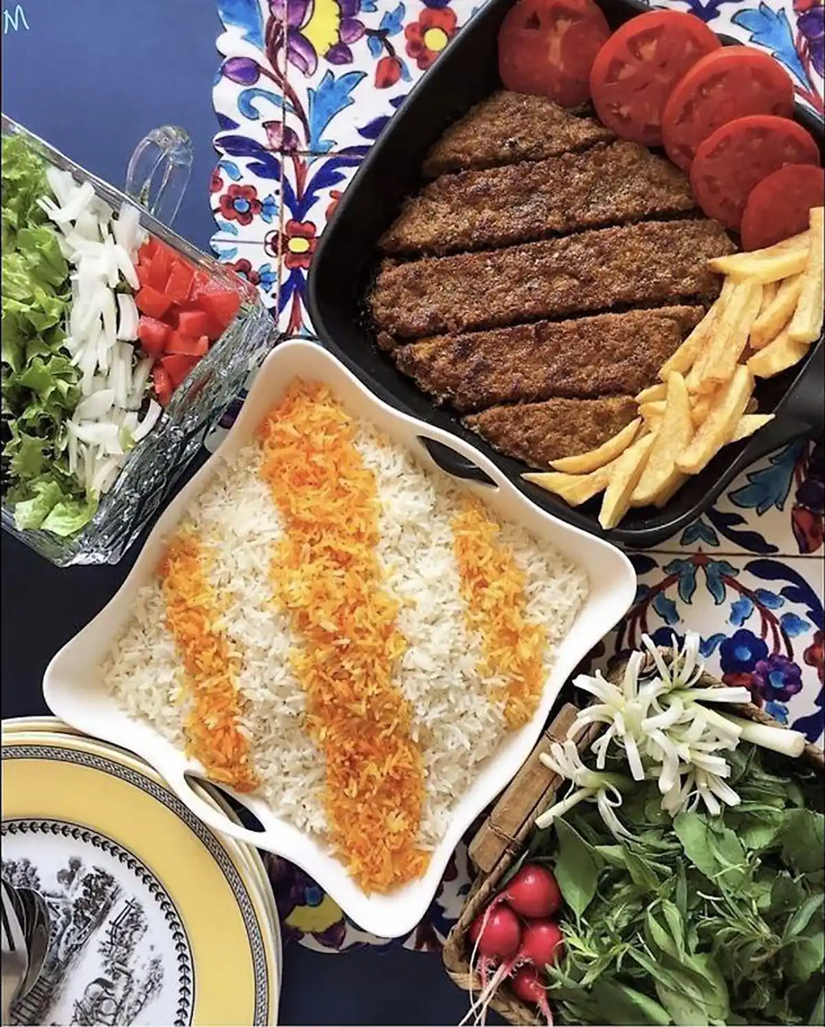 تزیین برنج مجلسی