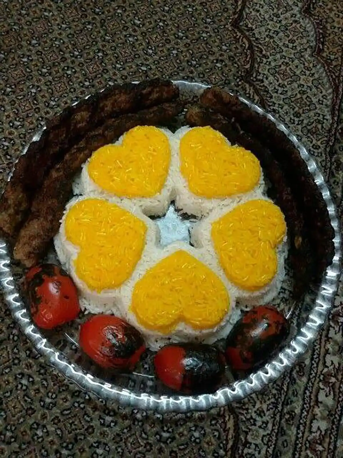 تزیین برنج بدون قالب