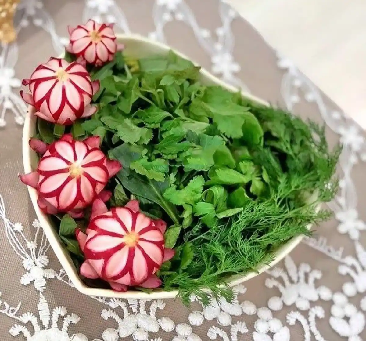 تزیین سبزی برای مهمونی