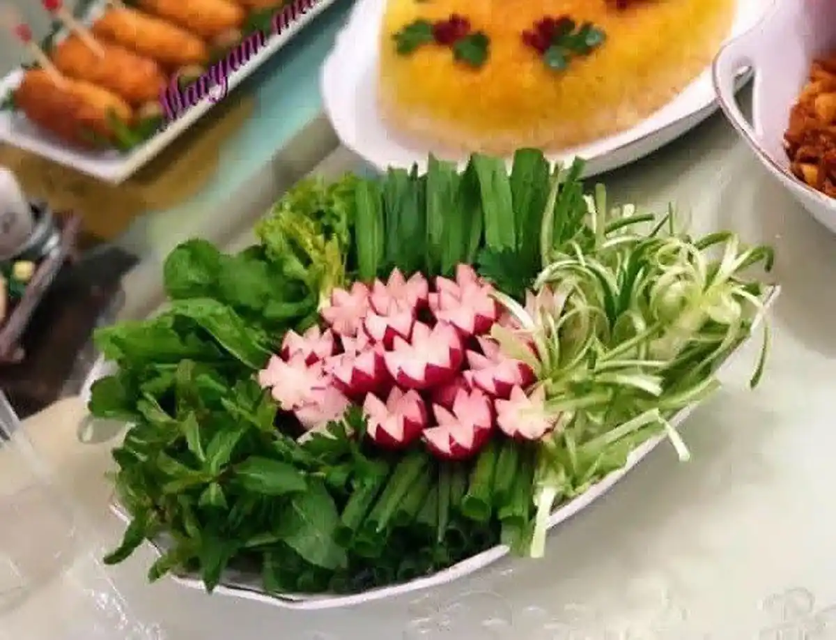 تزیین سبزی برای مهمونی