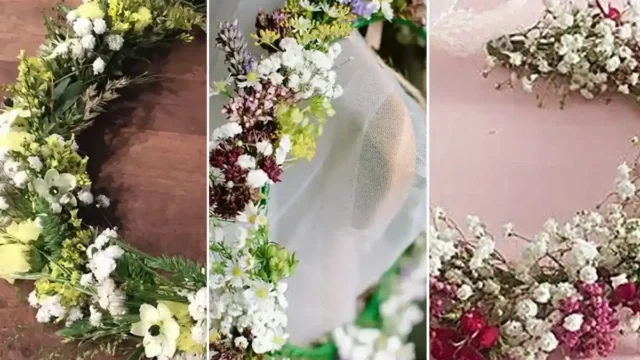 تاج سر با گل طبیعی | ایده‌ای متفاوت برای جشن تولد و عروسی یا نامزدی