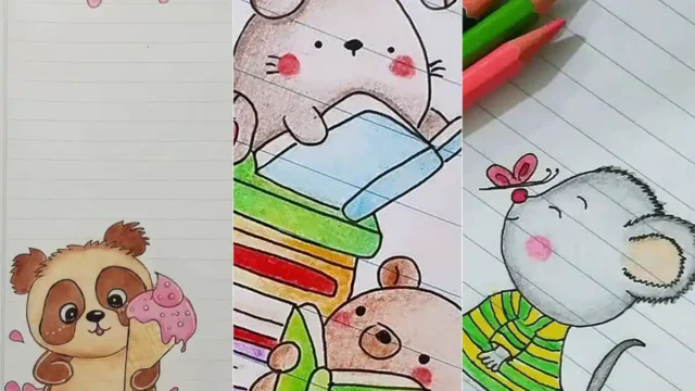 ایده نقاشی حاشیه دفتر | با ۱۵ مدل خاص و خلاقانه برای رنگی کردن دفترت از اول تا آخر
