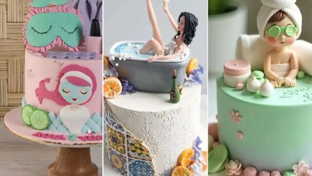 کیک تولد دخترونه شیک و فانتزی | ترکیبی از رنگ‌های شاد و طراحی‌های خلاقانه