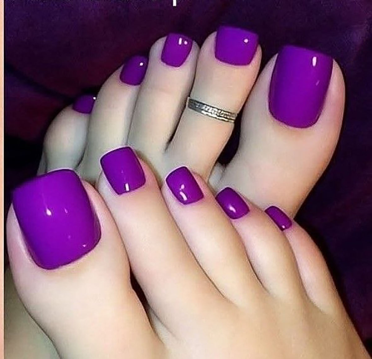 طرح ناخن پا فرنچ

