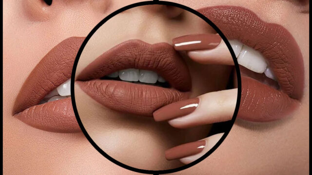 رژ لب با رنگ آجری قهوه ای | رژ لب با رنگ آجری قهوه‌ای لوکس و مینیمال