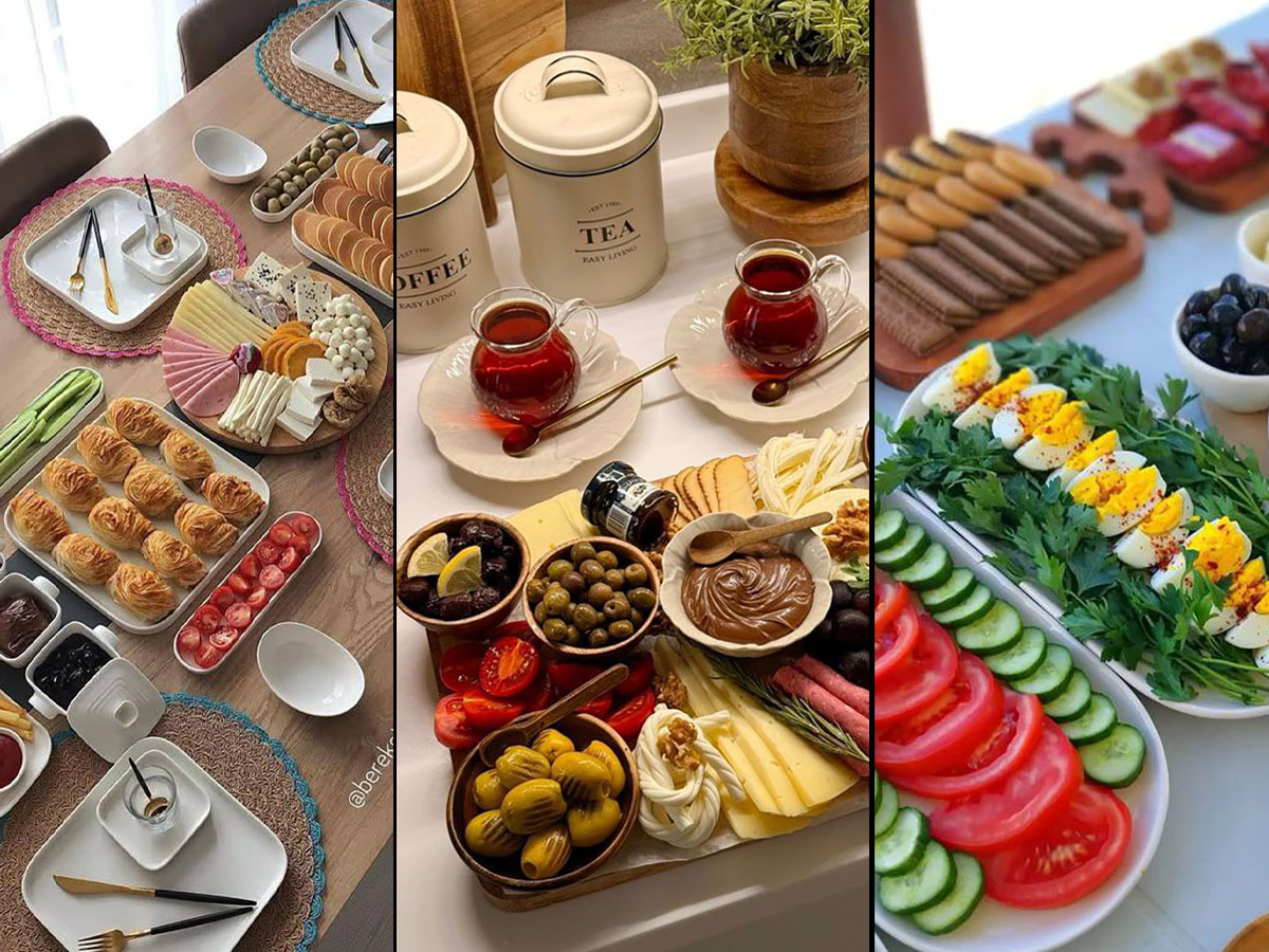 عکس میز صبحانه ساده