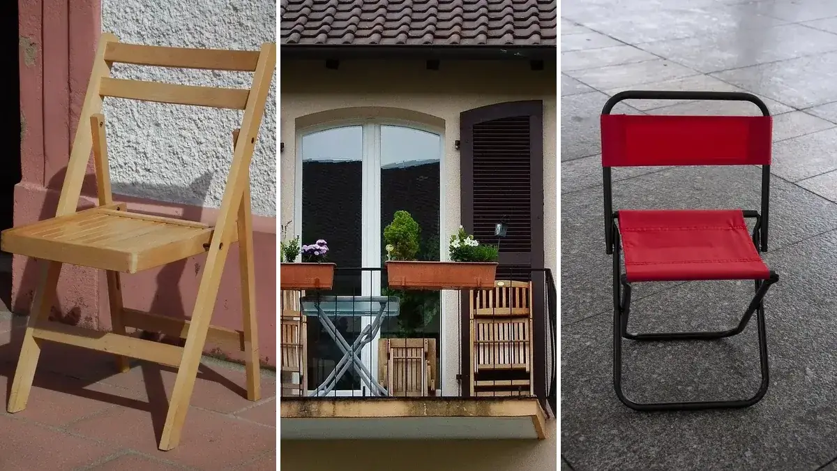 نمای کلی مدل‌های صندلی تاشو برای بالکن و مهمونی